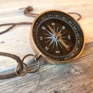 Brass Compass Necklace